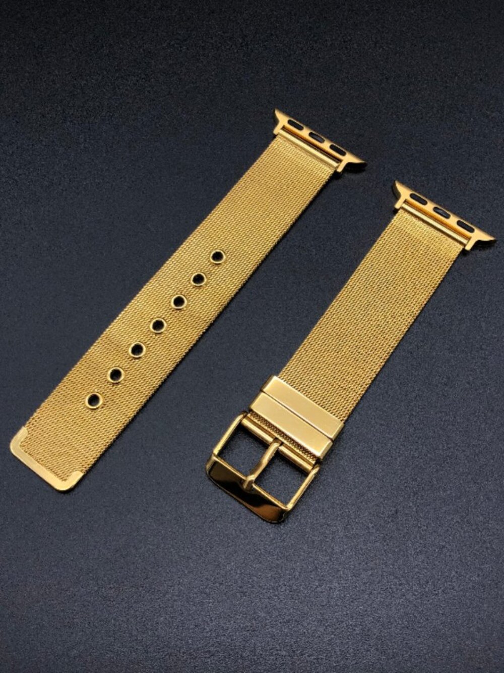 Apple Style Mesh Replacement Steel Bracelet (Yellow Gold)
